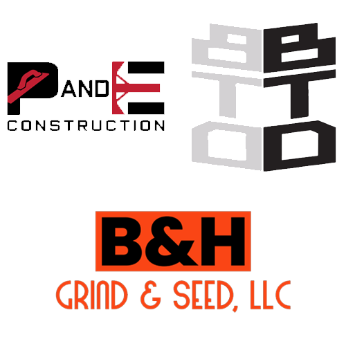 P&E Construction - BTD - B&H Grind & Seed event sponsor logos