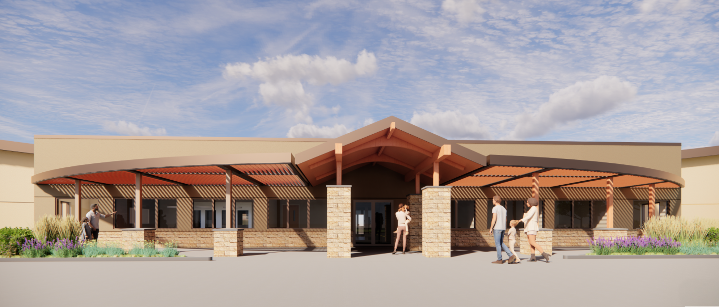 Rapid City House in the Hills architect rendering of the front entry